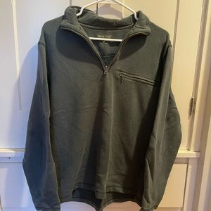 Green, quarter zip sweatshirt